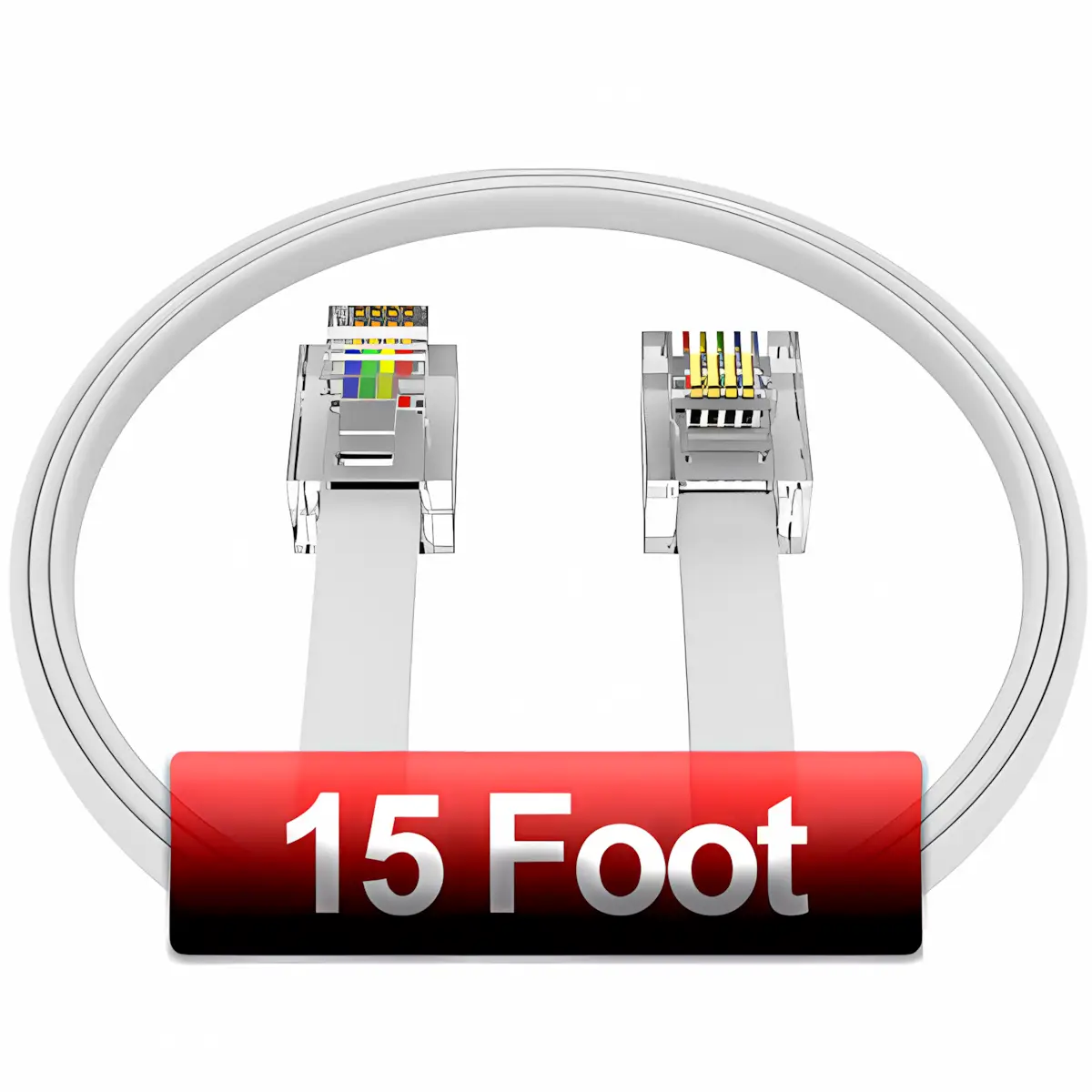 15 Foot Telephone Line Phone Cord