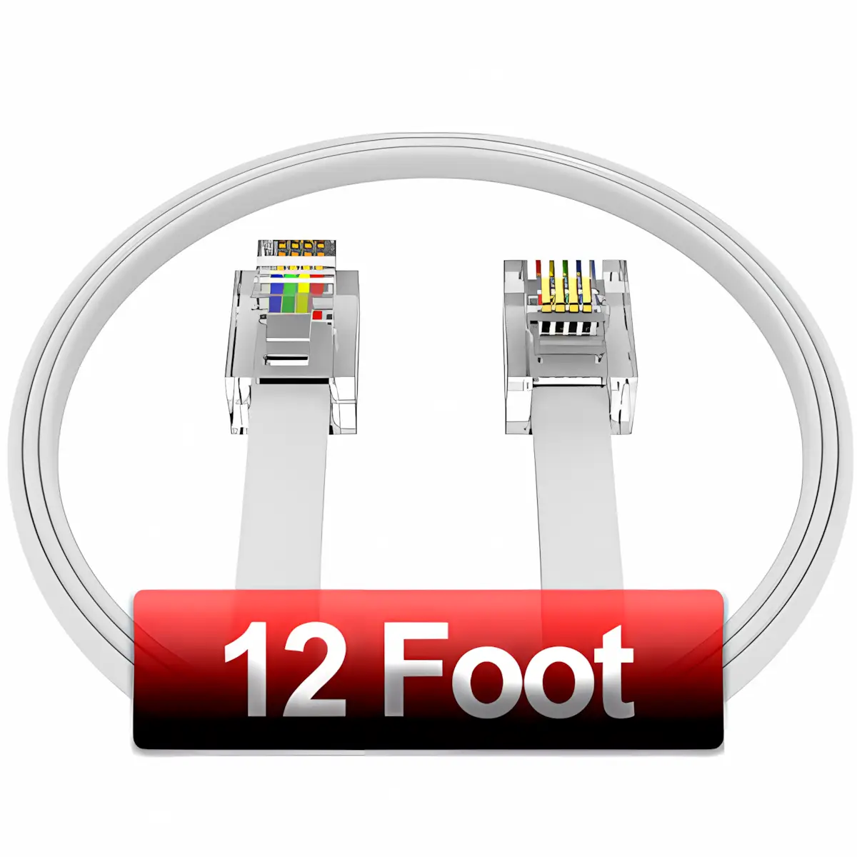 12 Foot Telephone Line Phone Cord