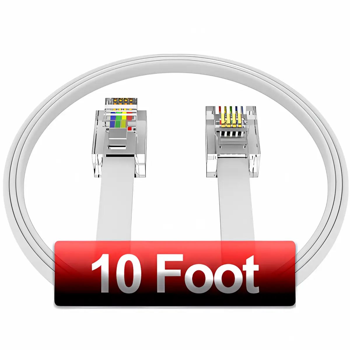 10 Foot Telephone Line Phone Cord