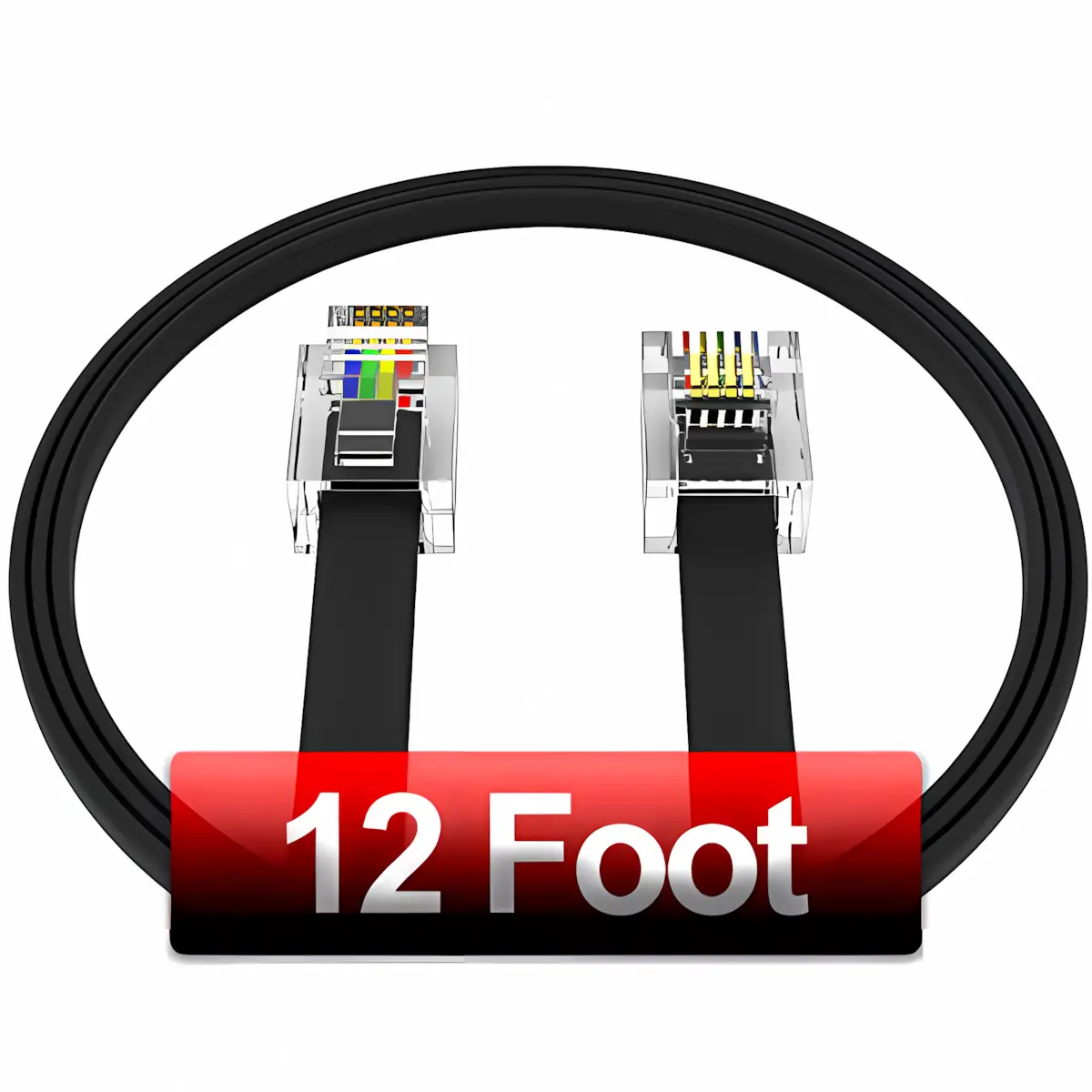 12 Foot Telephone Line Phone Cord