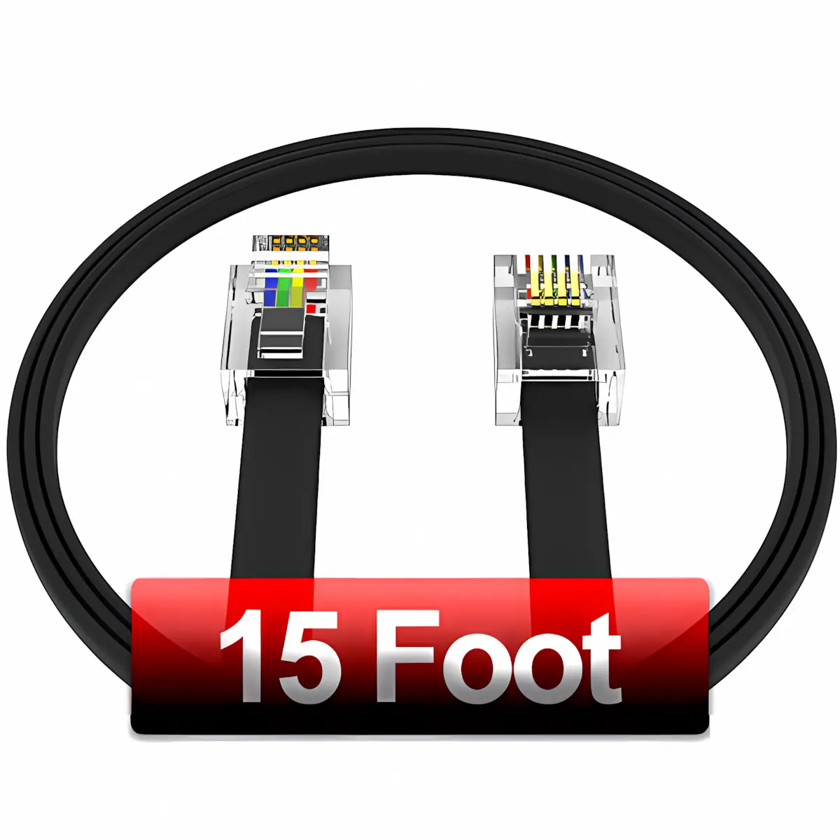 15 Foot Telephone Line Phone Cord
