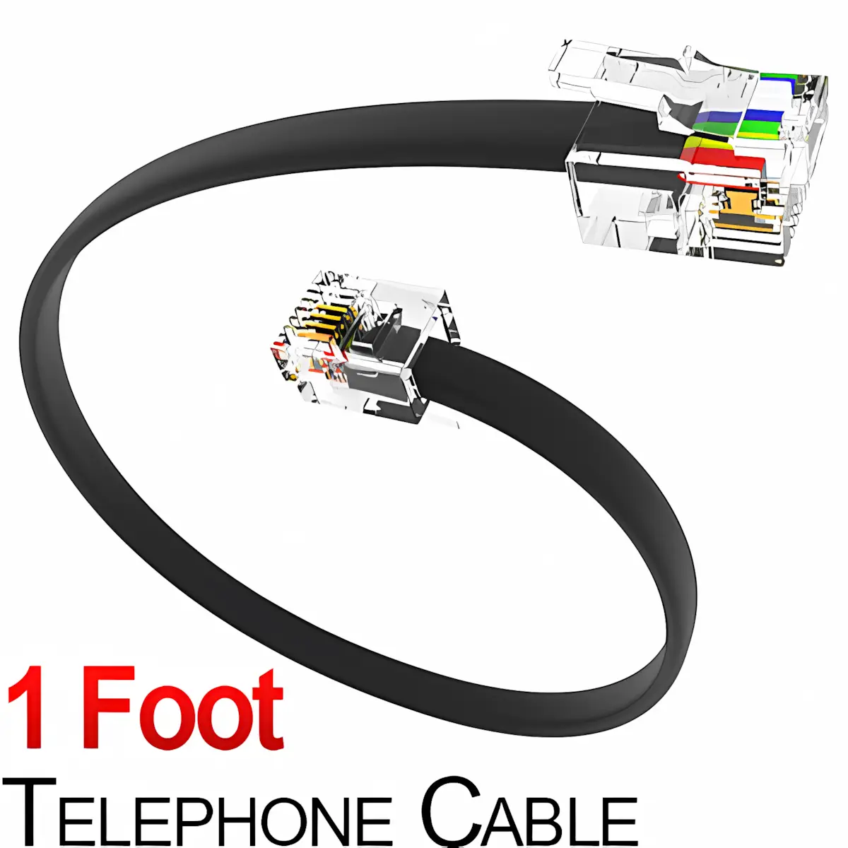 1 Foot Telephone Line Phone Cord