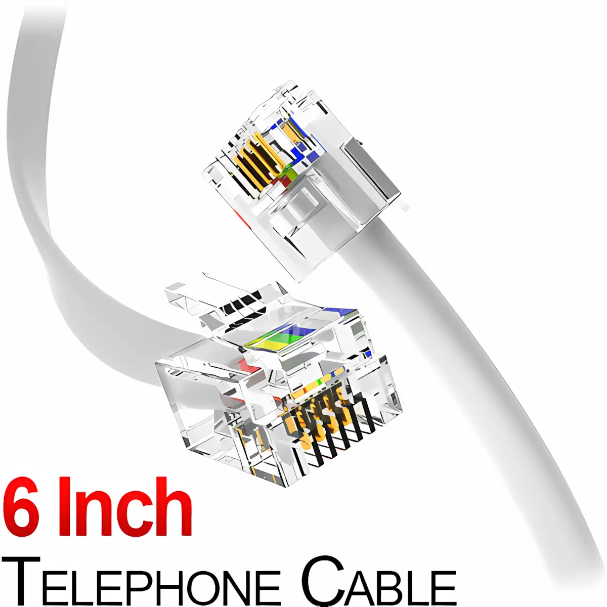 6 Inch Telephone Line Phone Cord