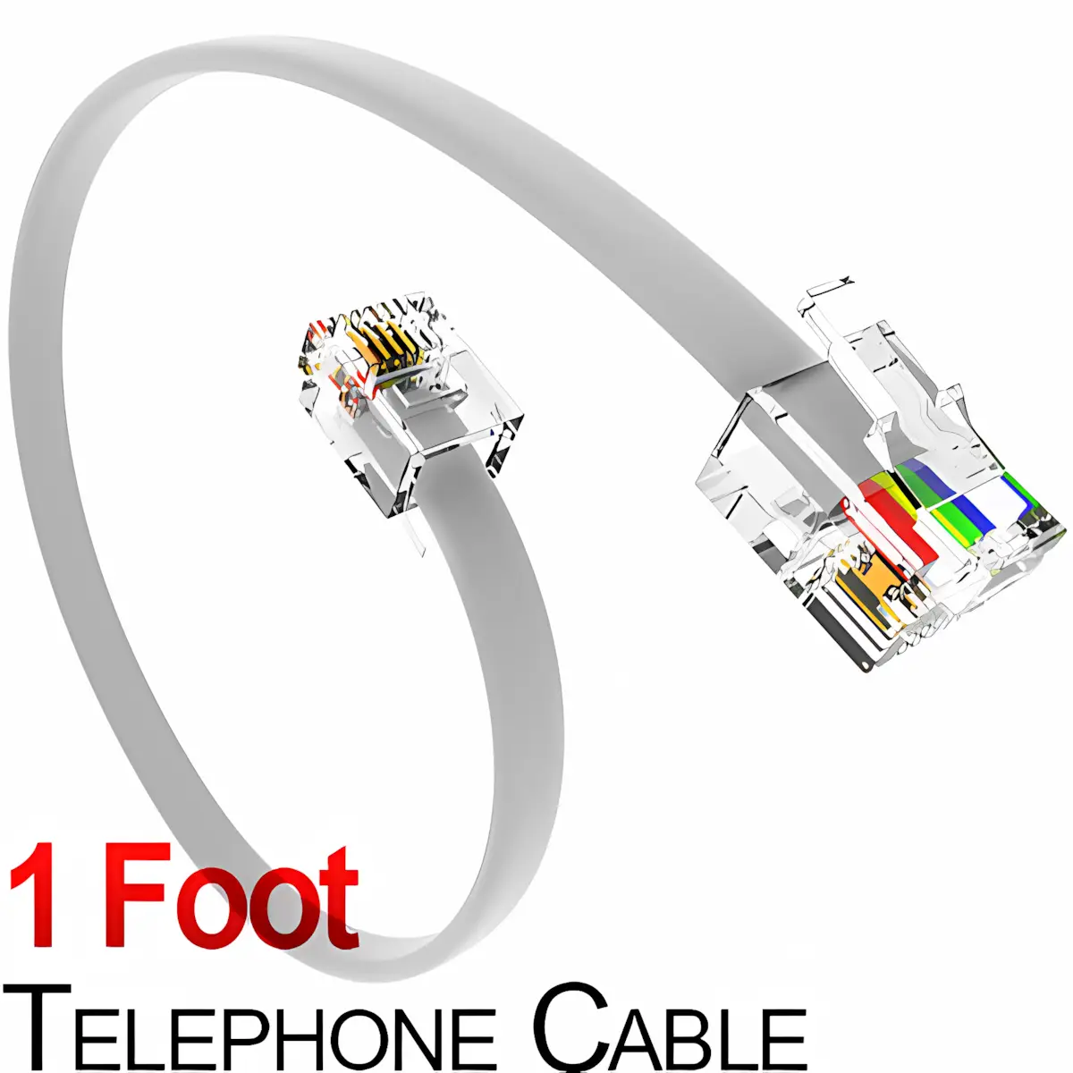 1 Foot Telephone Line Phone Cord