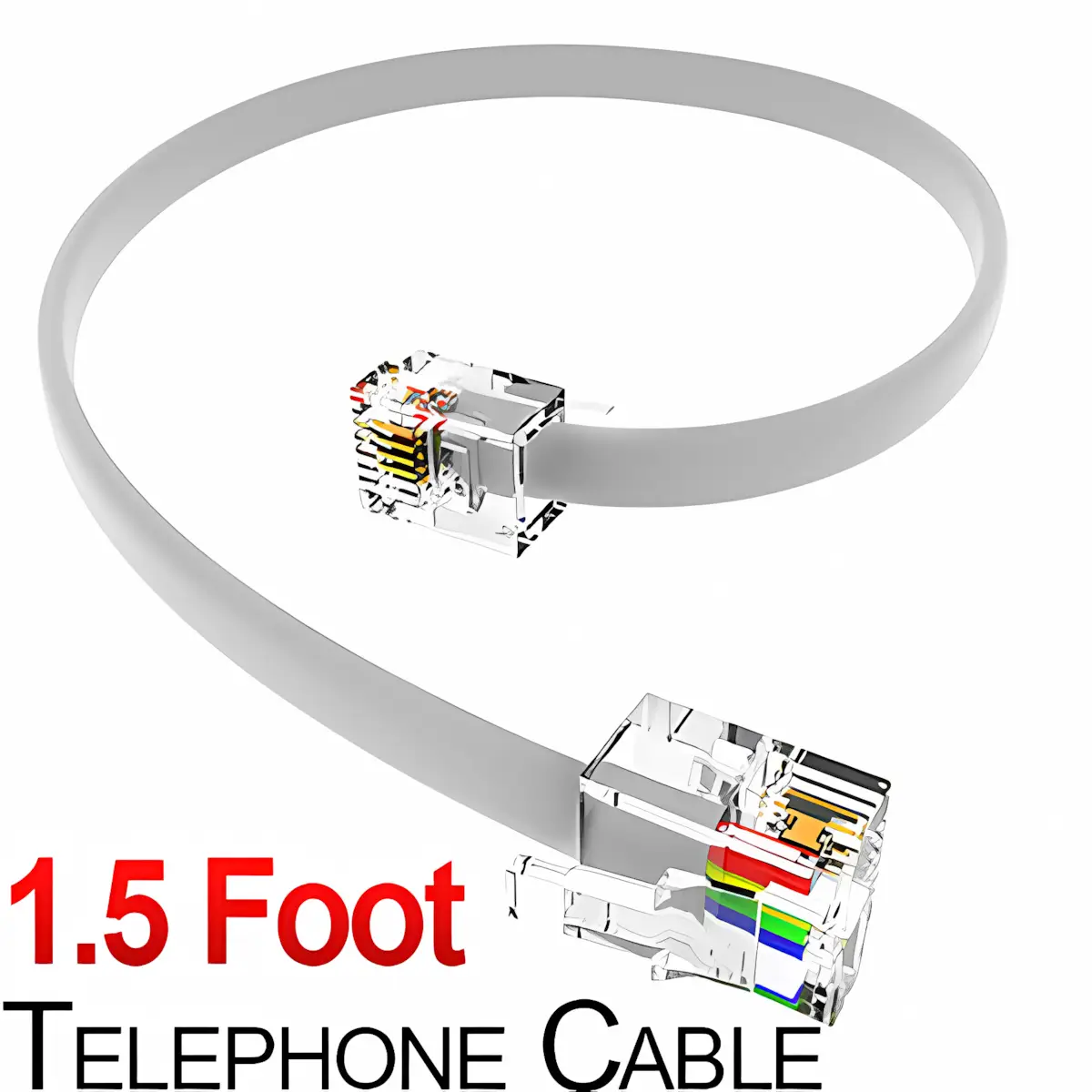1.5 Foot Telephone Line Phone Cord