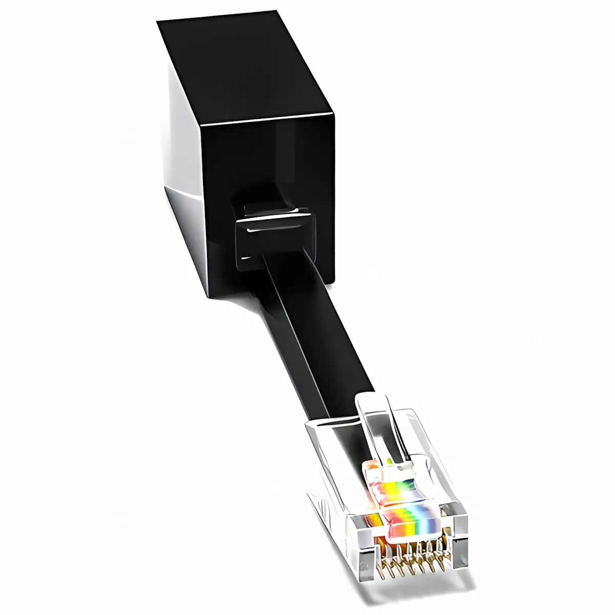 Phone Line Adapter RJ11 Female to RJ45 Male