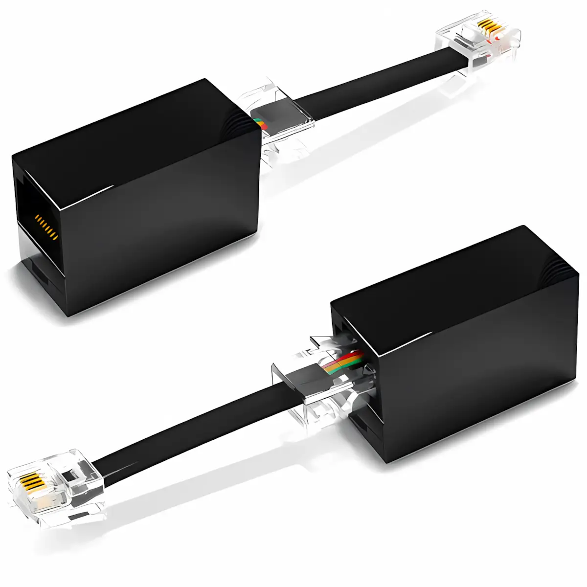Phone Line Adapter RJ45 Female to RJ11 Male